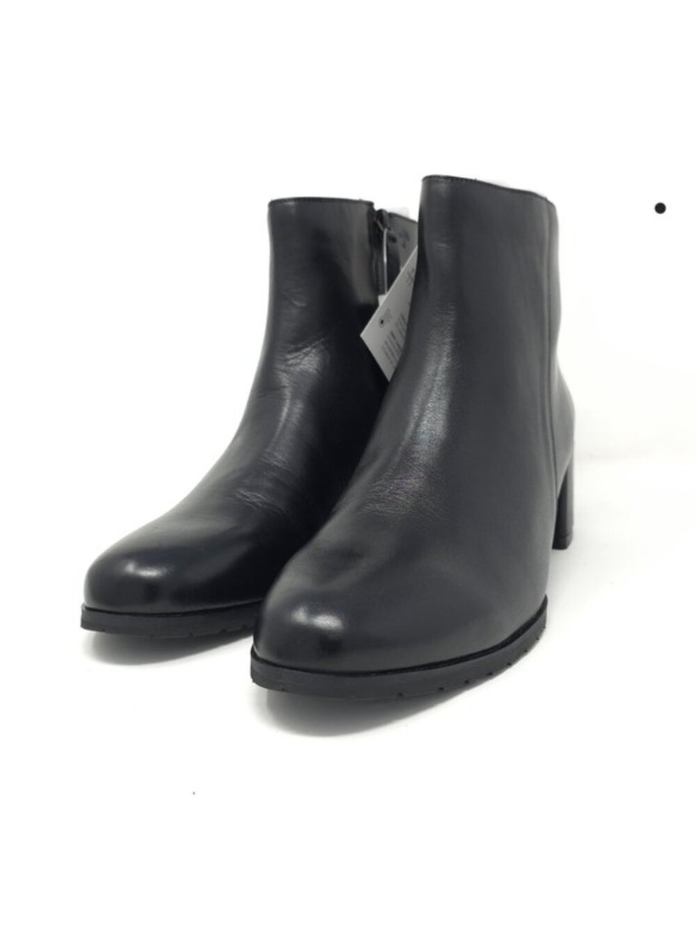 Naturalizer Bay Waterproof Heeled Ankle Boot Black Leather 11 M